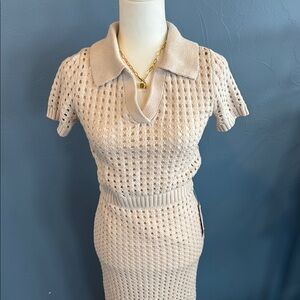 Crochet Sweater Skirt Set